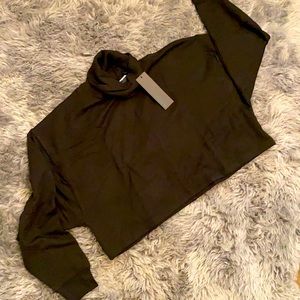Mono B Cropped Turtleneck Sweatshirt